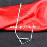 Wholesale Cheap Jade Glass Crystal Trophy Award with Metal Pin