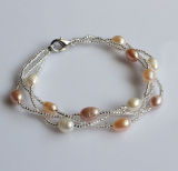 Fashion Hand Made Freshwater Pearl Bracelet (EB1535-1)