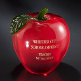 Red Glass Apple Paperweight (#GB72)