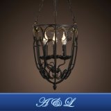 Industrial Vintage Matte Black Chandelier Lamp