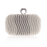 Handbag Diamond Ring Vintage Designer Party Pearl Clutch Bag
