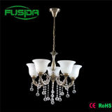 Brass Classic Oriental Glass Chandelier Lamp