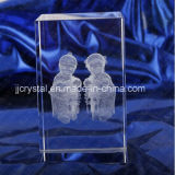 Crystal Good-Luck Dolls Inner Laser Engraving Cube for Gifts