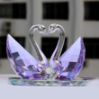 Purple Crystal Swan Gift as Wedding Gift