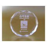 Faceted Crystal Clear Paperweight for Office Set