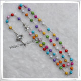 Different Colours Religious 8mm Plastic Beads Rosary (IO-cr226)
