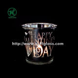 Color Double Wall Glass Candle Cup by BV (5.7*7.5*7.5)