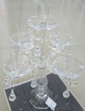 Clear Glass Candle Holder for Home Decoration with Five Posters,