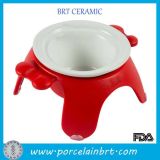 New Prenium Red Stable Pet Bowl with 3 Legs