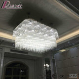 White Square Decorative Crystal pendant Lamp with Hotel Project