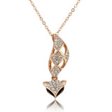 Fashion Jewelry Gold Crystal Pendant Necklace with Fox Design