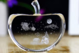 Crystal Glass Apple Model for Craft Gift
