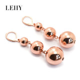 Korean Version Stylish Ball Shape Alloy Gold/Rose-Gold Plated Fashion Earrings