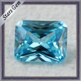 Aqua Blue Princess Cut Synthetic CZ Gemstone
