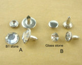 7mm 8mm Garment Rivet with Crystal Glass Stone