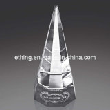 Clear Glass Faceted Octomid Award (CA-1139)