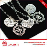 Wholesale Fashion Alloy Necklace with Round, Heart and Star Pendent