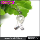 Breast Cancer Awareness Ribbon Charm Necklace #17151