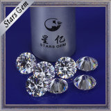 White Color 12mm Round Star Cut Cubic Zirconia