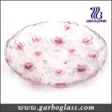 Red Color Rose Glass Plate (GB1708MG/PDS)