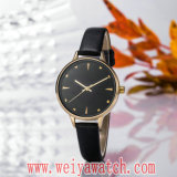 Fashion Leather Strap Quartz Ladies Wrist Watches (Wy-17028B)
