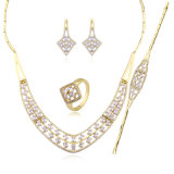 Five Pieces Jewelry Set with Zirconia 18K Gold Plating