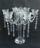 Crystal Candle Holder with Seven Posters for Home Decoration