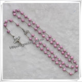 Plastic Bead Rosary with Crucifix Pendant, Resin Rosary, Rosary Cross (IO-cr229)