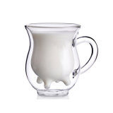 Double Wall Glass Cup Handmade High Borosilicate Cup for Milk