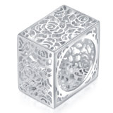New Fashion Jewelry Square Shaped Hollow Silver Color Ring