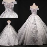 off Shoulder Lace Beading Ball Gown Bridal Dresses Lt66022