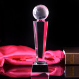 Hot Selling Crystal Glass Football Trophy