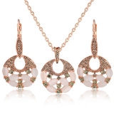New Design Rose Gold Plated Cat Eye Women Jewelry Set