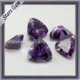 Amethyst Hearts and Arrow Trilliant Cut Synthetic Stone