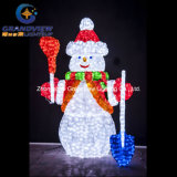 Crystal Christmas Snowman for Holiday Decoration with Light Source