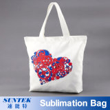 Full Printing Sublimation Blank Canvas Shopping Tote Bag with Zipper
