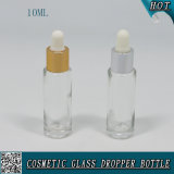 10ml Cylinder Shaped Clear Glass Dropper Bottle for Essential Oil