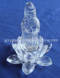 Crystal Buddha with Lotus Base