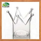 Crown Crystal Glass Candle Holder