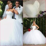 Crystal Bridal Ball Gowns Red White Pink Tulle Puffy Real Wedding Dress Rr9009