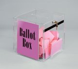 Premium Black Acrylic Ballot Box Donation Box Cube