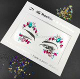 Fashion Rhinestone Custom Self-Adhesive Skin Safe Jewelry Tattoo Eyes Crystal Sticker (SR-18)