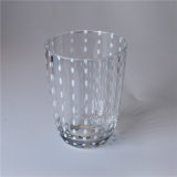Transparent Drinking Glass with Color Dots
