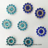 HK Topaz Wholesale 9mm Loose Swaro Crystals Flower Claw Setting Sew on Glass Beads (TP-9mm sapphire round)