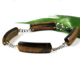 Natural Stone Bracelet with Stainless Steel