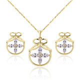 Special Shape Fine Dubai Gold Plated Endearing Jewelry Pendant Earring Sets