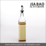 420ml Soda Lime Glass Oil Bottle with Fabric Decoration