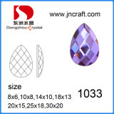China Wholesale Lead Free Machine Cut Flat Back Drop Glass Stone for Garment Accessories
