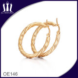 New Fashion Rope Shape Gold Hoop Earrings