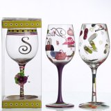 Cusotmize Wine Goblet Hand Painting Cup Crystal Goblet Hand Painting Wine Glass